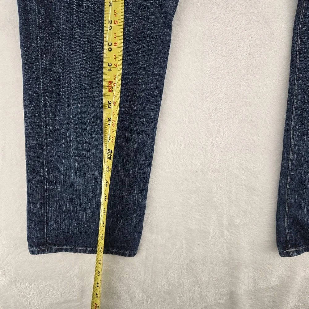 True Religion Jeans Mens 34 Blue Rocco Relaxed Skinny Distressed Denim USA